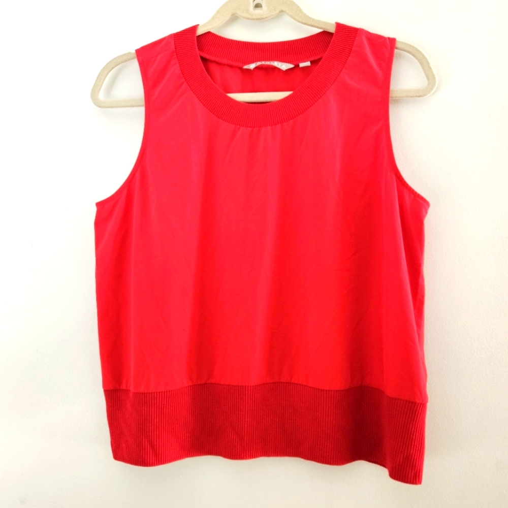Fire engine red tank top.